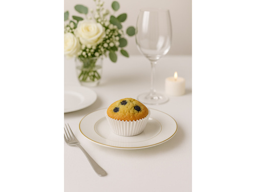 Rulouri albe pentru cupcakes - 50 buc.