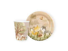 Set de hârtie Animale de pădure - 24 buc.