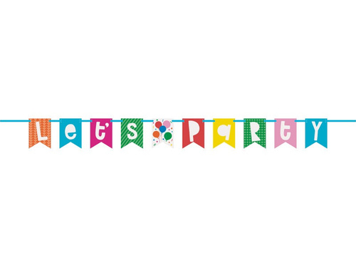 Lets Party steag banner - 182 cm - 1 buc.