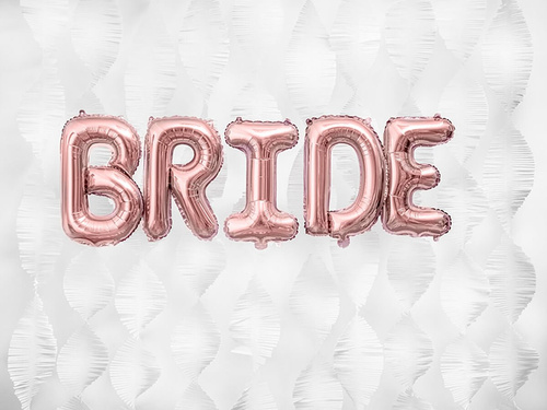 Balon din folie litera "B" roz și auriu - 35 cm