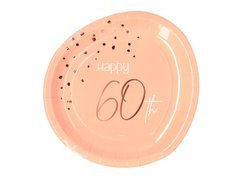 Farfurii de 60 de ani cu piersici - 23 cm - 8 buc.