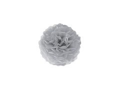Decorațiuni florale suspendate pom pom - gri - 15 cm - 1 buc.