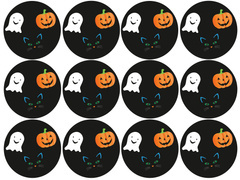 Muffin cupcake vafe Fantoma, pisica și dovleacul