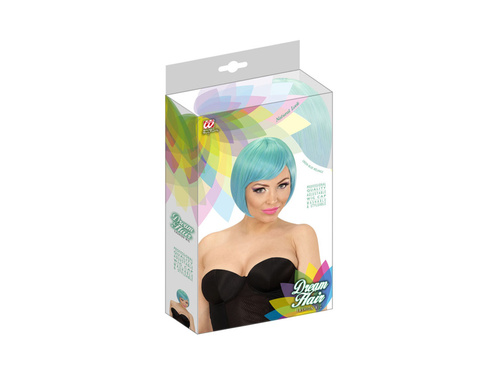 Peruca de moda melange verde-albastru