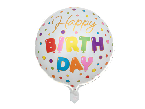 Balon cu folie Happy Birthday - 45 cm - 1 buc.